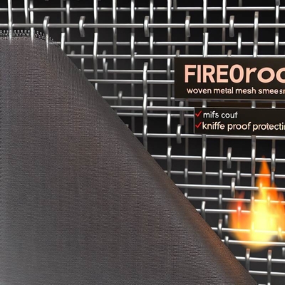 Écran à mailles métalliques tissées ignifuges 1-635 mailles pour une protection durable et anti-couteau