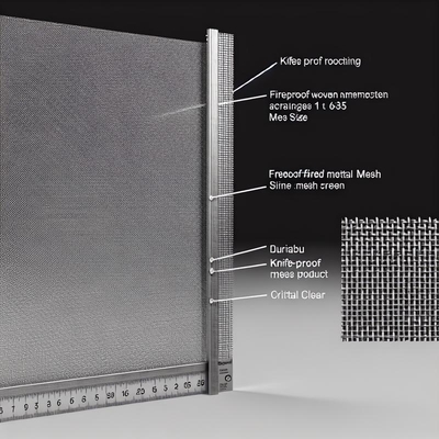 Écran à mailles métalliques tissées ignifuges 1-635 mailles pour une protection durable et anti-couteau